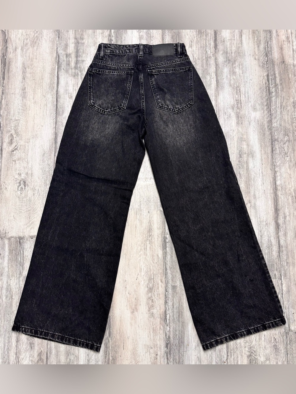 Cotton On Relaxed Wide Leg Jeans Black Wash High Rise Size 2 Y2K  Streetwear - Picture 2 of 10